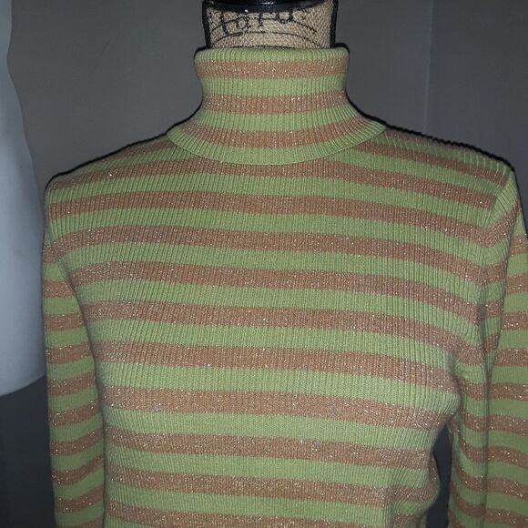 Moda International striped turtleneck - Picture 2 of 6